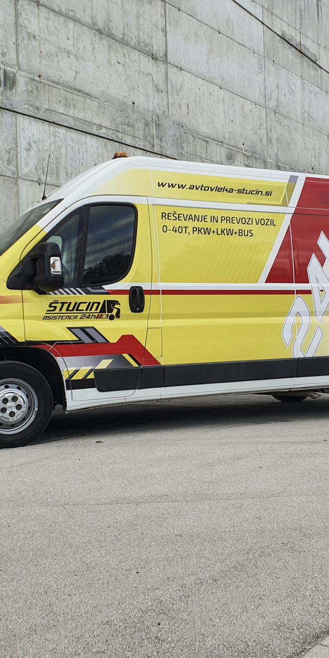 Polepitev dostavnega vozila Peugeot Boxer za Stucin, izvedeno s strani Styxz.