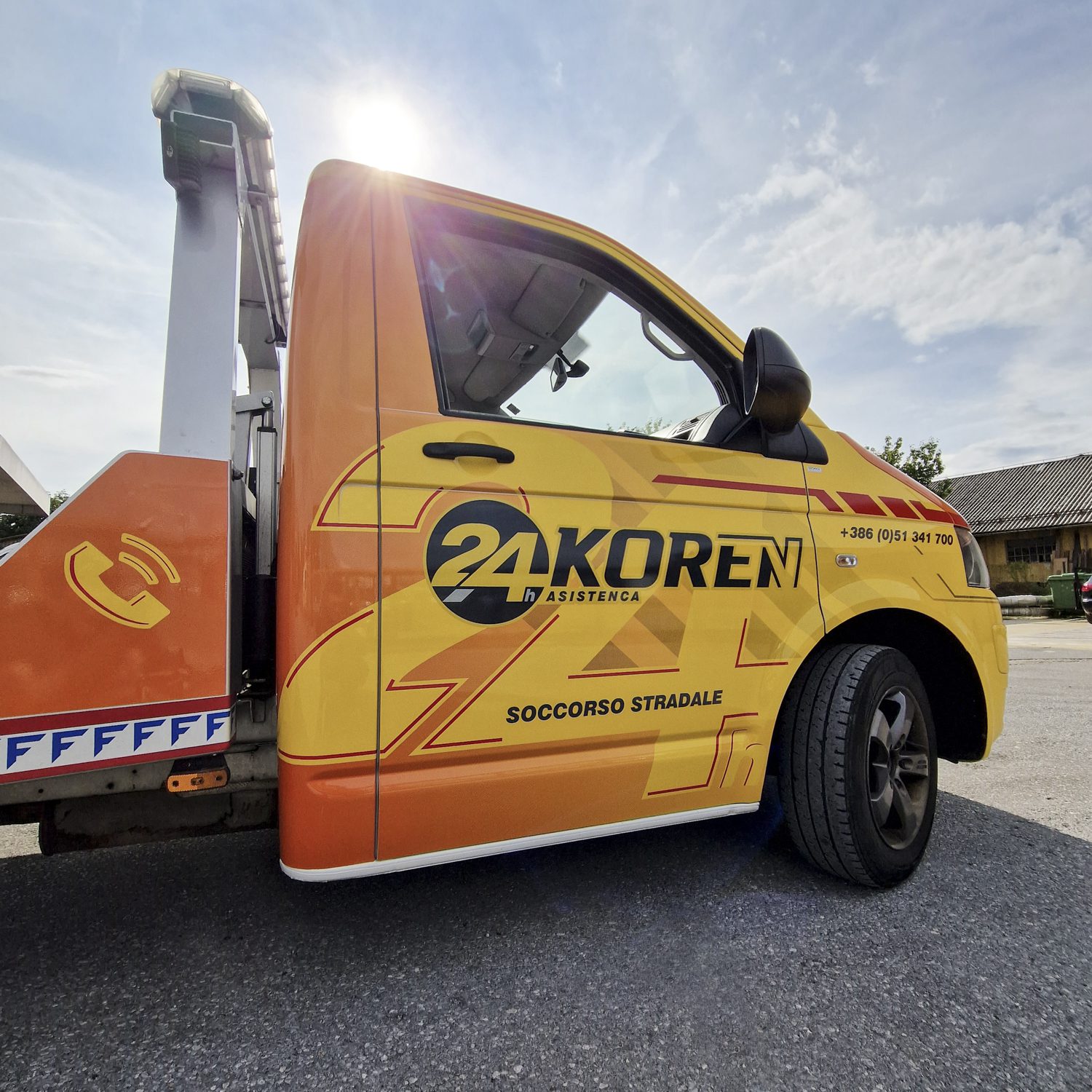 Polepitev tovornjaka avtovleka Volkswagen za Koren Fitzel, izvedeno s strani Styxz.